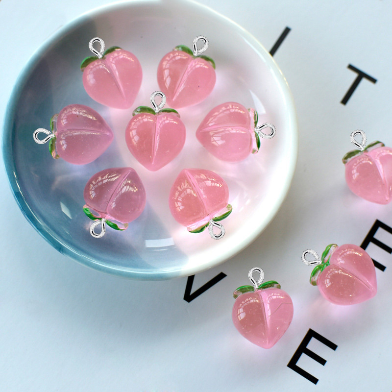Resin Art Supplies Near Me - 10Pcs New Transparent Peach Flat Resin