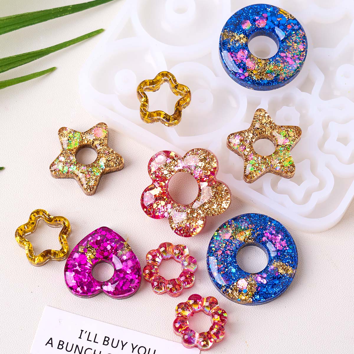 Resin Art Heart - Multifuntional Jewelry Silicone Mold DIY Handmade