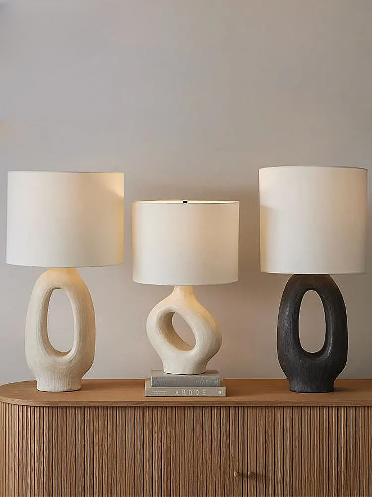 Resin Art Coffee Table - Designer Wabi-sabi Modern Resin Table Lamp