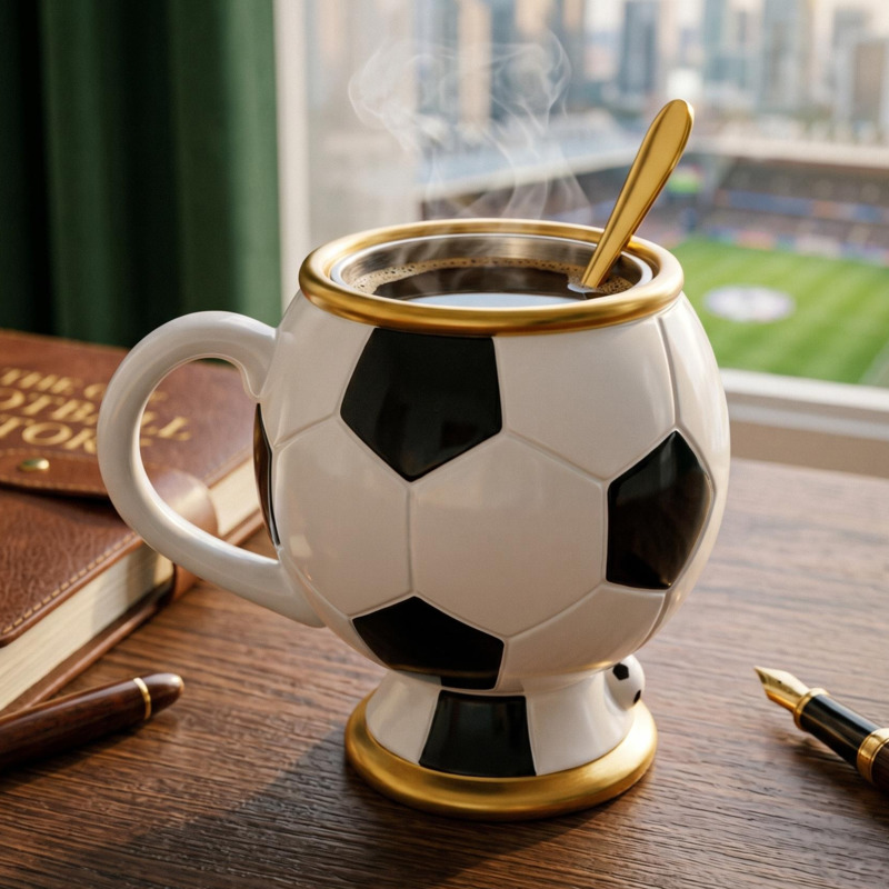 Resin Art Coffee Table - Football Coffee Mug Resin Stainless Steel