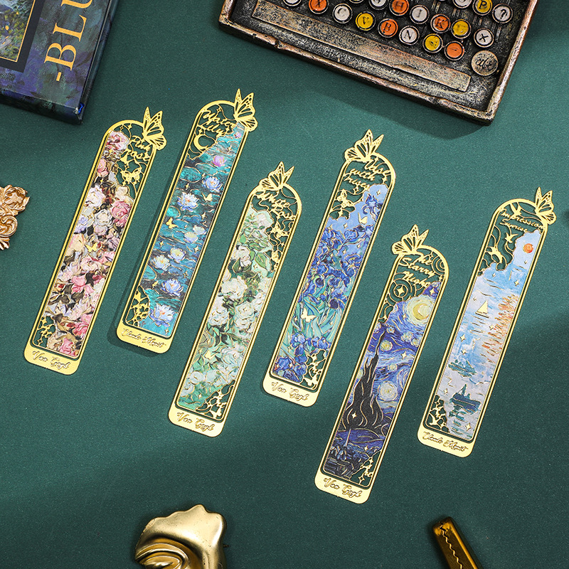 Resin Art Bookmark - Creative Metal Chinese Style Hollow Bookmark