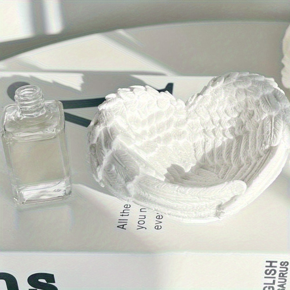 Resin Art Heart - 1pc Angel Wing Heart Silicone Mold