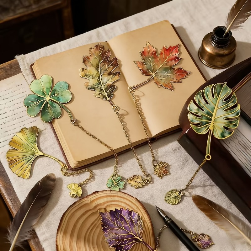 1 Pcs Vintage Leaf Bookmark Wi - đánh giá và giá Resin Art Bookmark