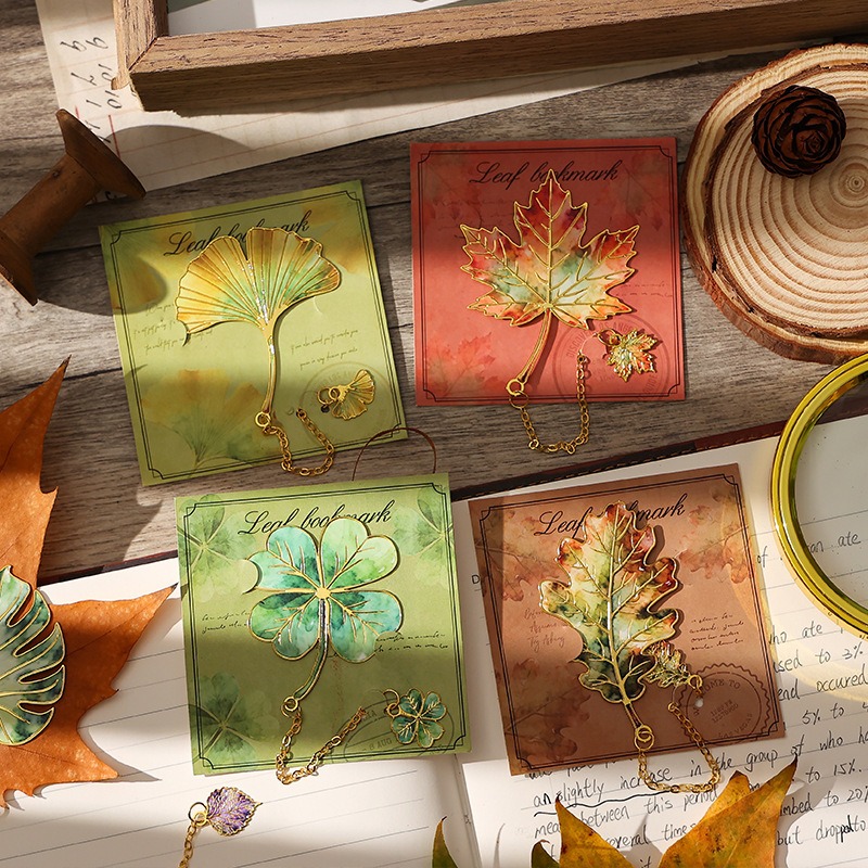 1 Pcs Vintage Leaf Bookmark Wi - đánh giá và giá Resin Art Bookmark