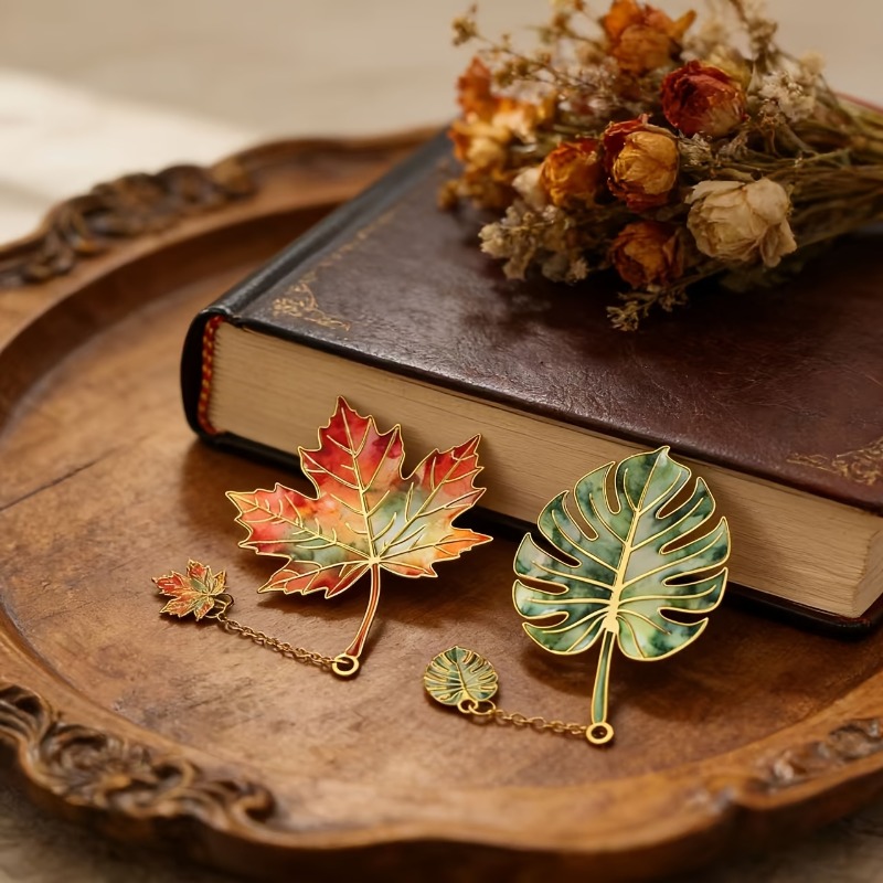 1 Pcs Vintage Leaf Bookmark Wi - đánh giá và giá Resin Art Bookmark