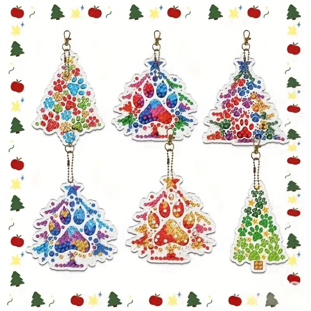 6pcs/Set DIY Christmas Tree Pa - đánh giá và giá Resin Art Bookmark