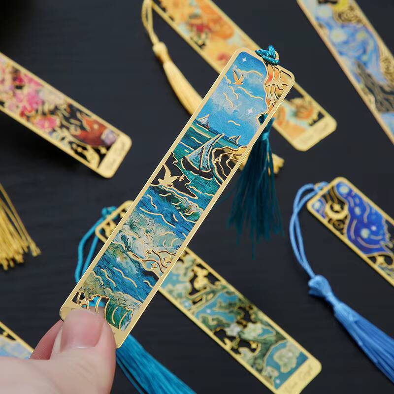 1-6-12 Pcs Creative Metal Book - đánh giá và giá Resin Art Bookmark
