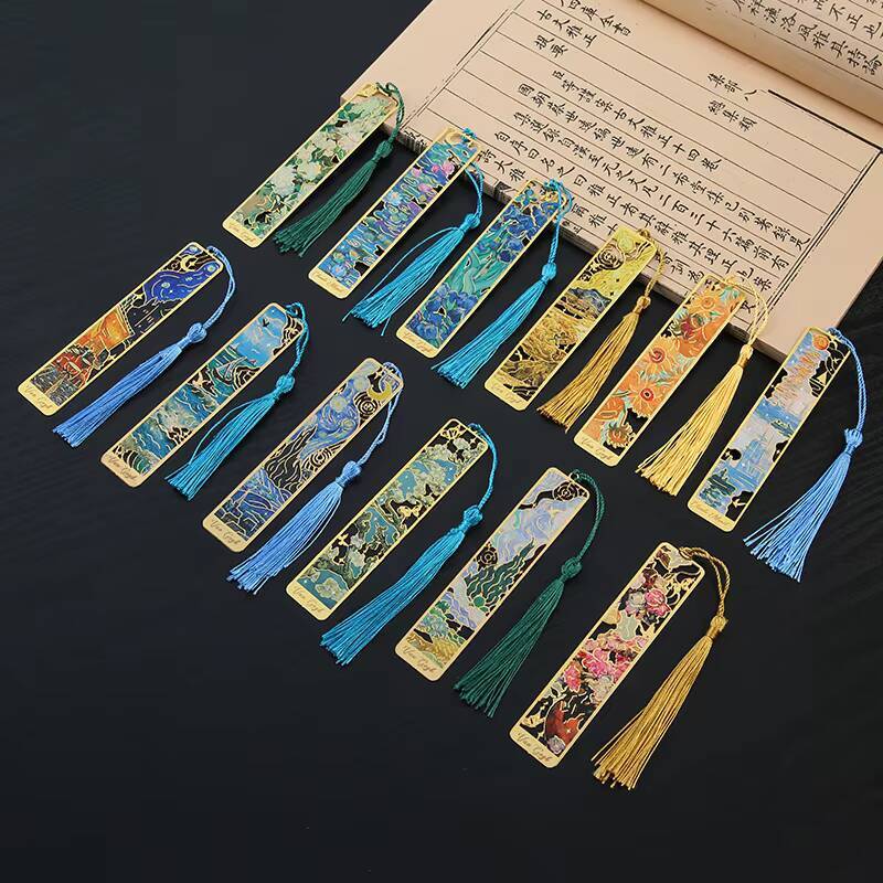 1-6-12 Pcs Creative Metal Book - đánh giá và giá Resin Art Bookmark