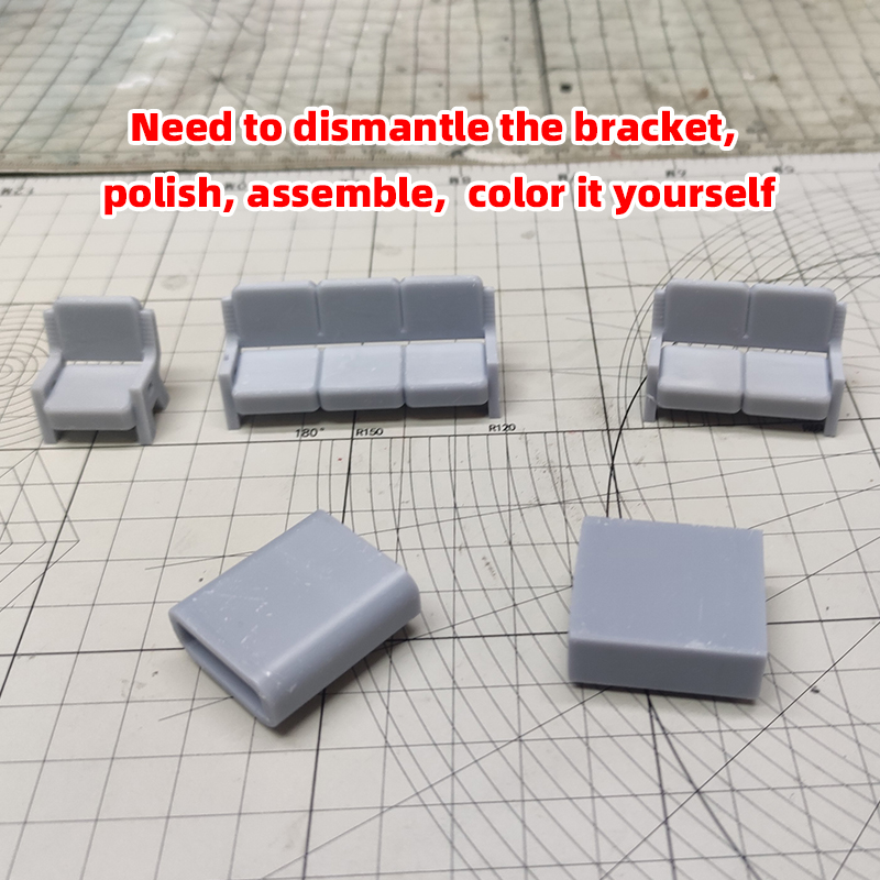 Scale Model Kit Sofa Couch Set - đánh giá và giá Resin Art Coffee Table