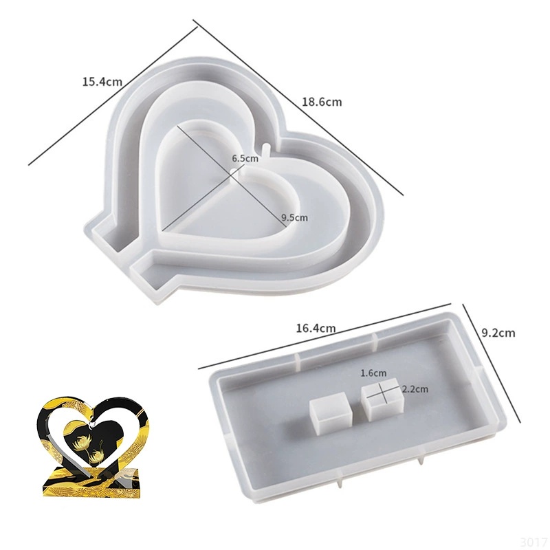 Letter Mm Epoxy Resin Silicone - đánh giá và giá Resin Art Heart