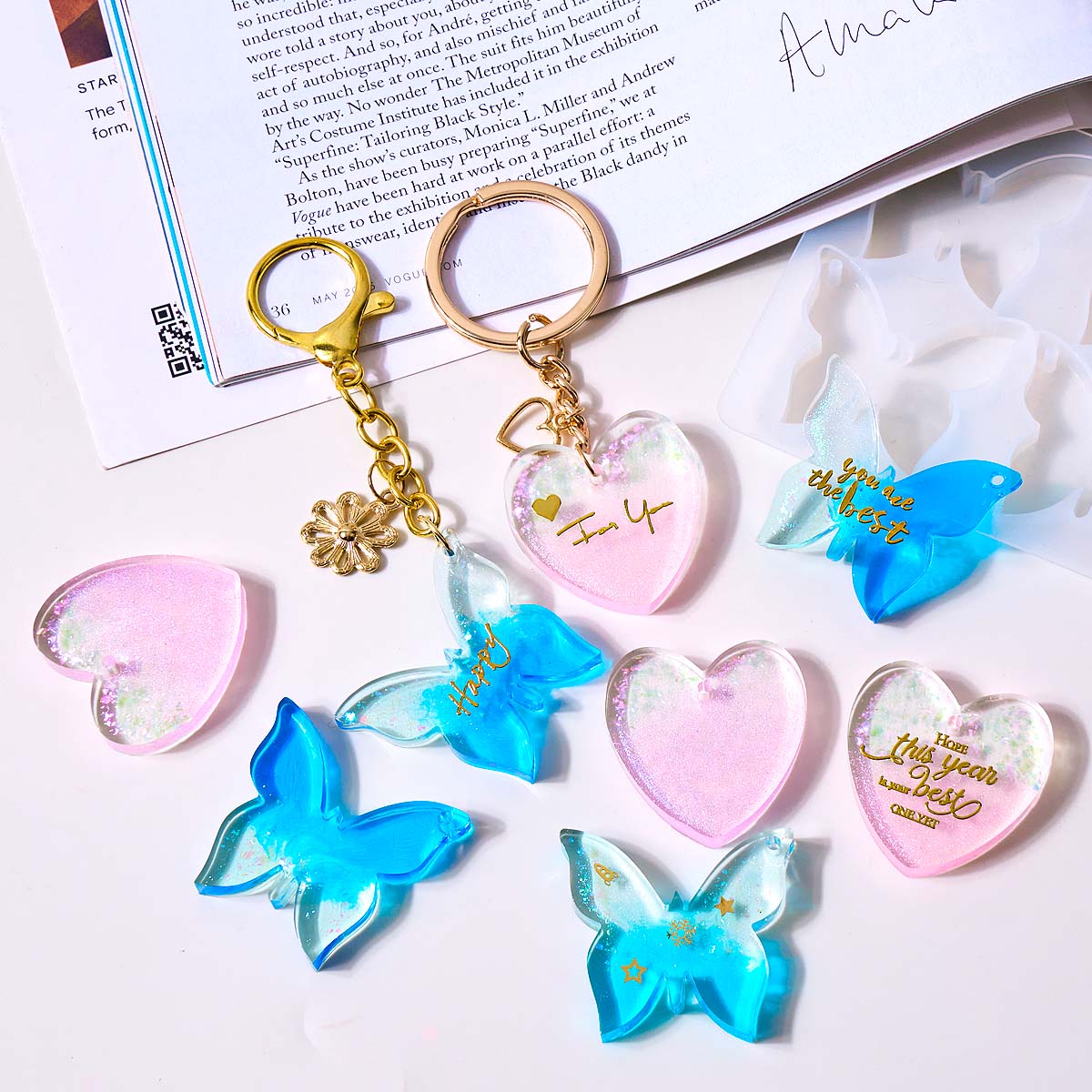 Six-hole with Holes Earring Si - đánh giá và giá Resin Art Heart