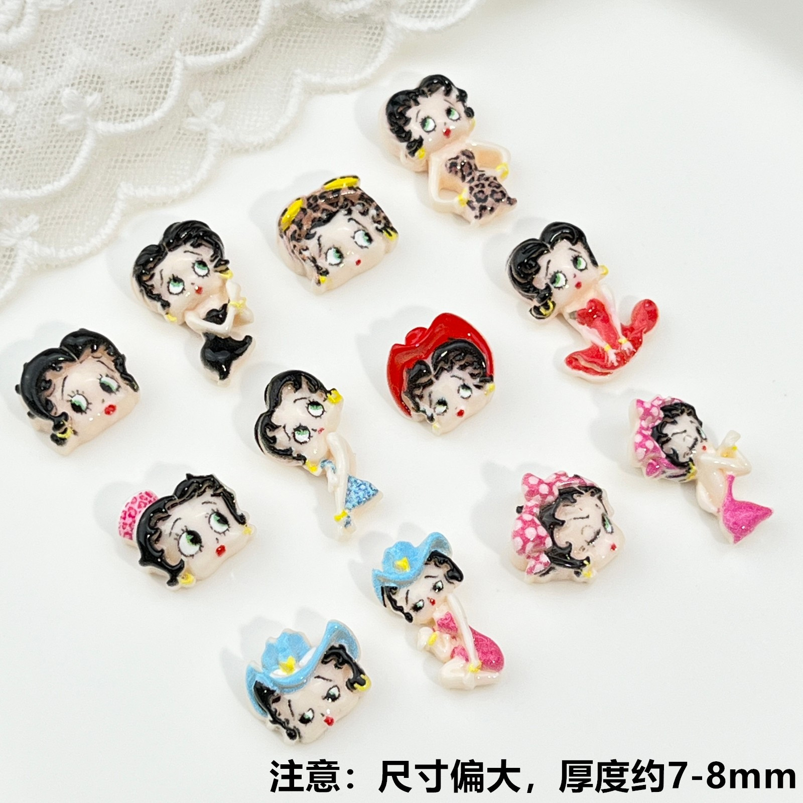 100pcs Cartoon Betty Nail Art  - đánh giá và giá Resin Art Resin