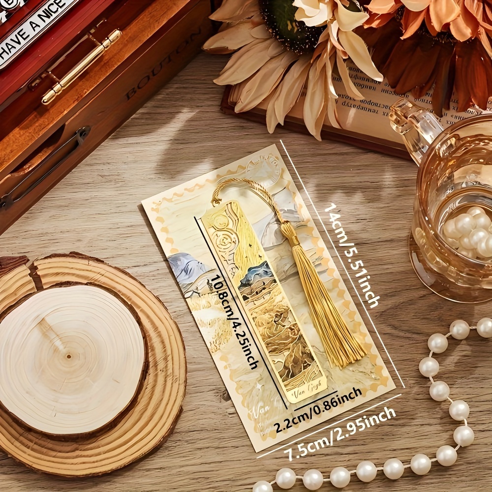 Retro Oil Painting Metal Bookm - đánh giá và giá Resin Art Bookmark