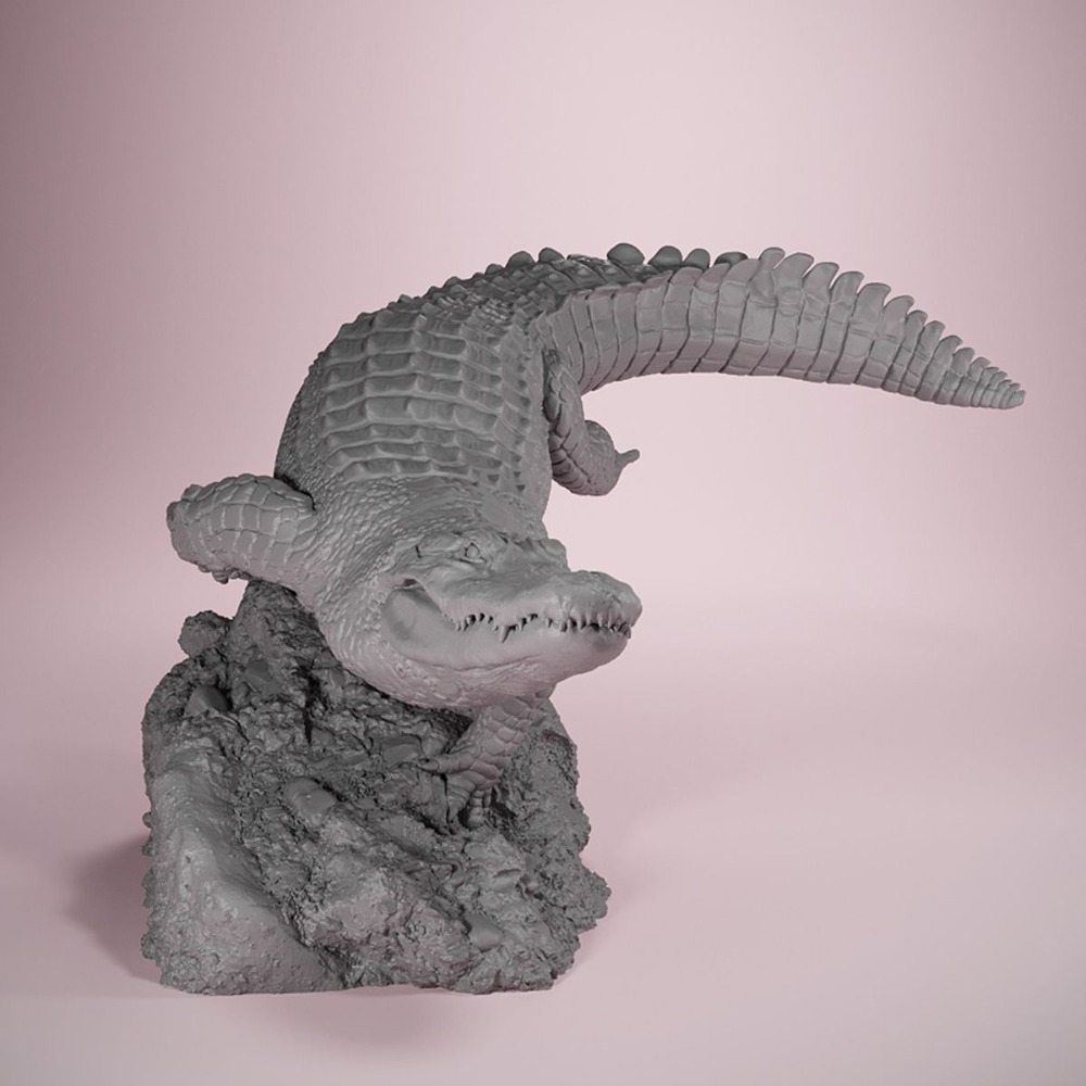 American Crocodile Swimming Po - đánh giá và giá Resin Art Decor