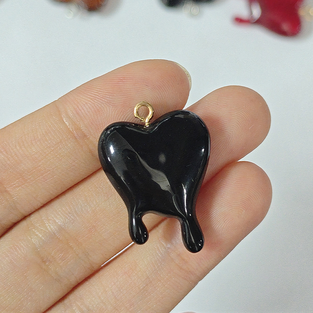 10pcs Drop Blood Heart-shaped  - đánh giá và giá Resin Art Heart