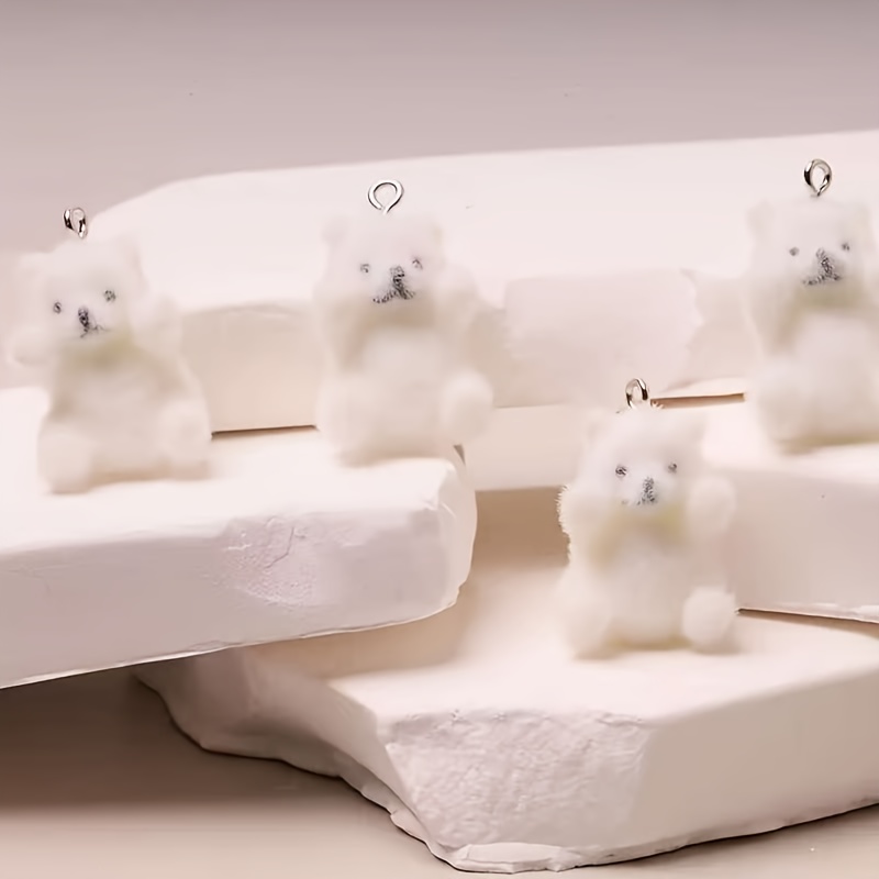 6Pcs Polar Bear Resin Charms C - đánh giá và giá Resin Art Decor