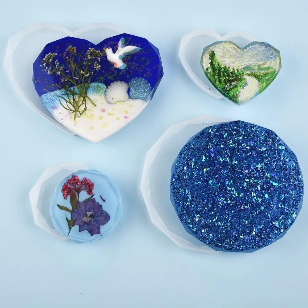 Resin Coaster Silicone Mold Ca - đánh giá và giá Resin Art Heart