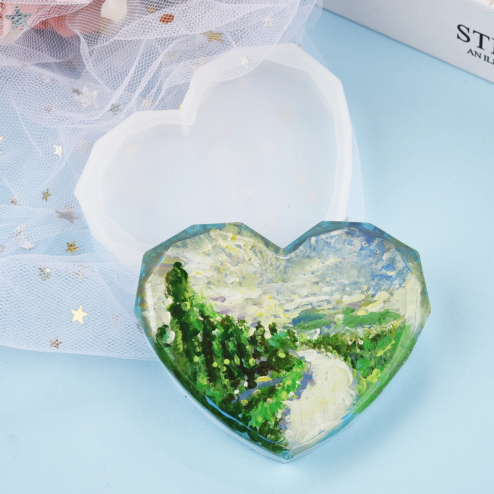Resin Coaster Silicone Mold Ca - đánh giá và giá Resin Art Heart