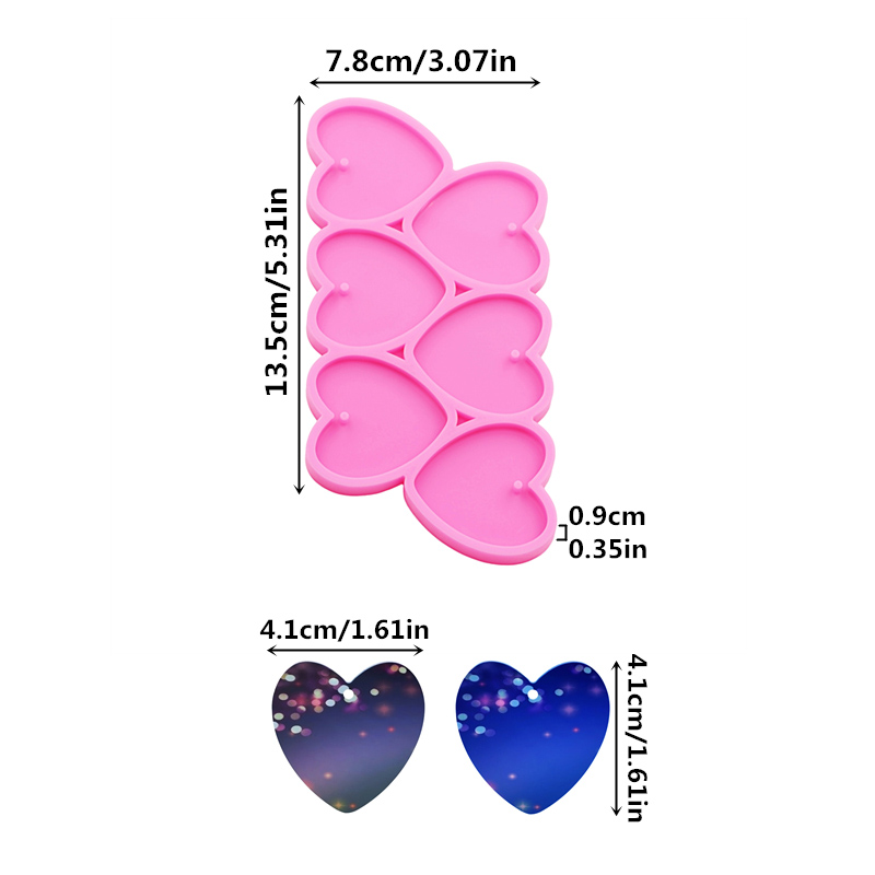GJ-226 Shiny Heart Shape DIY E - đánh giá và giá Resin Art Heart