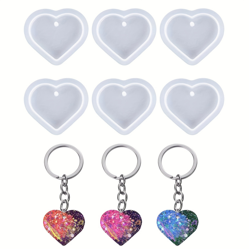 6Heart-shaped resin mold set,  - đánh giá và giá Resin Art Heart