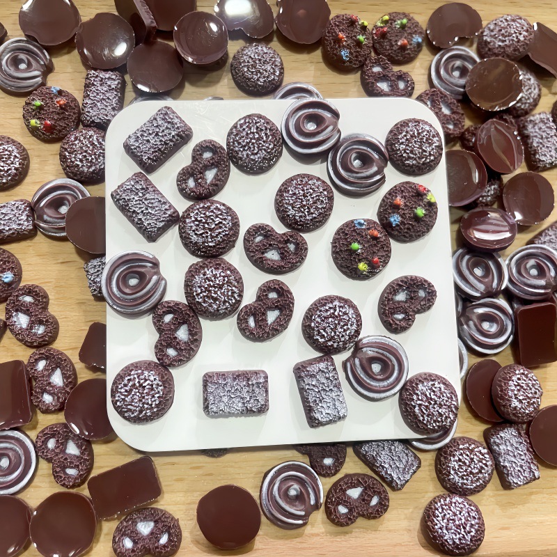 50Pcs Tiny Faux Chocolate Cook - đánh giá và giá Resin Art Workshop