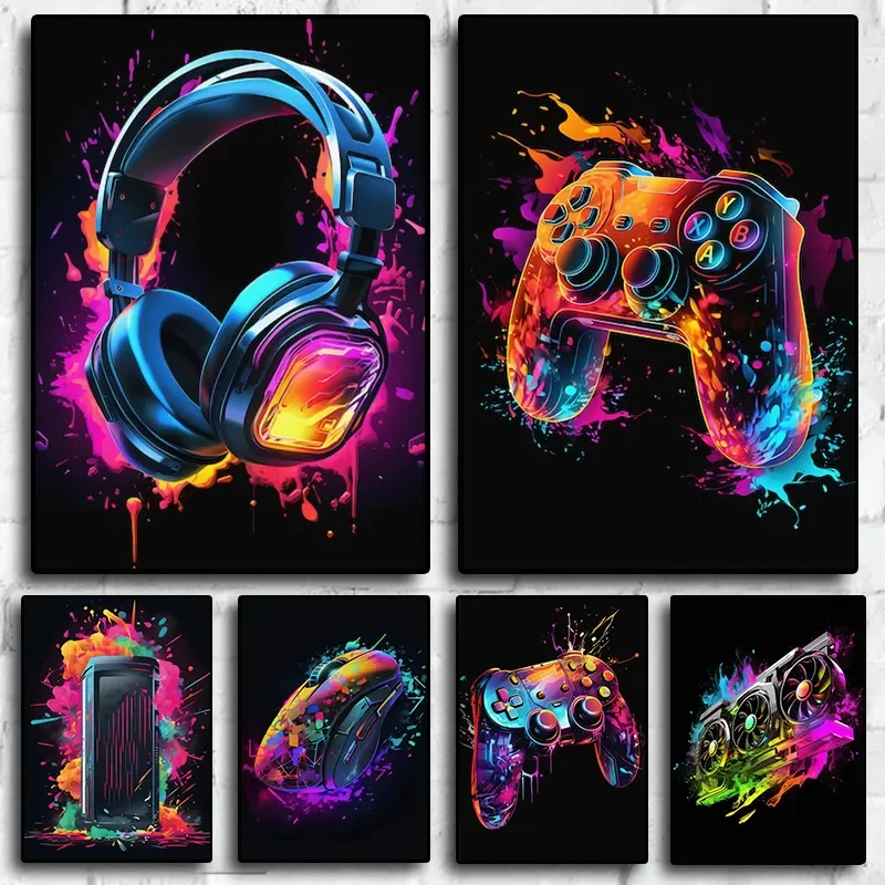 Pop Neon Video Game Character  - đánh giá và giá Resin Art Video