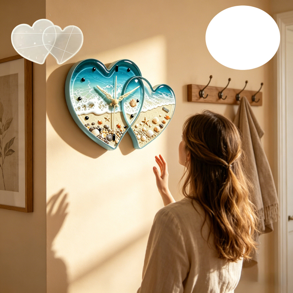 Love connected heart shape clo - đánh giá và giá Resin Art Heart