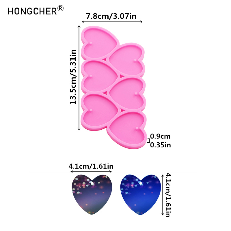 Shiny Mirror Love Epoxy Resin  - đánh giá và giá Resin Art Heart