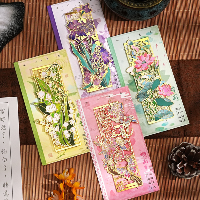 Lotus Metal Bookmark Elegant F - đánh giá và giá Resin Art Bookmark